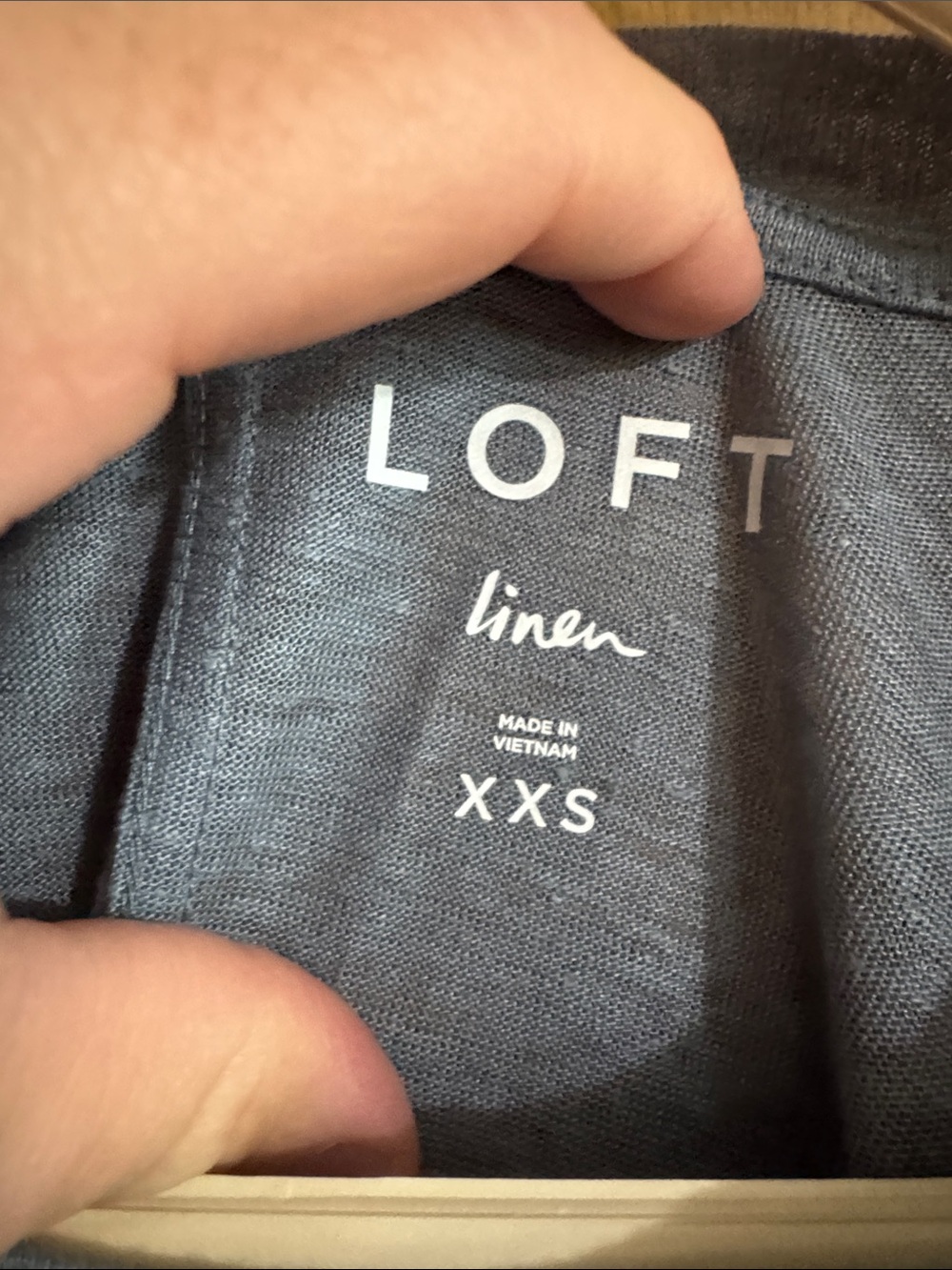 Loft Women’s Short Sleeve Crew Linen Tee in blue-grey - Picture 2 of 5